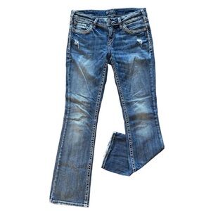 🔥 SILVER JEANS Aiko Low Rise Bootcut Denim Size 30L Long Inseam 🔥